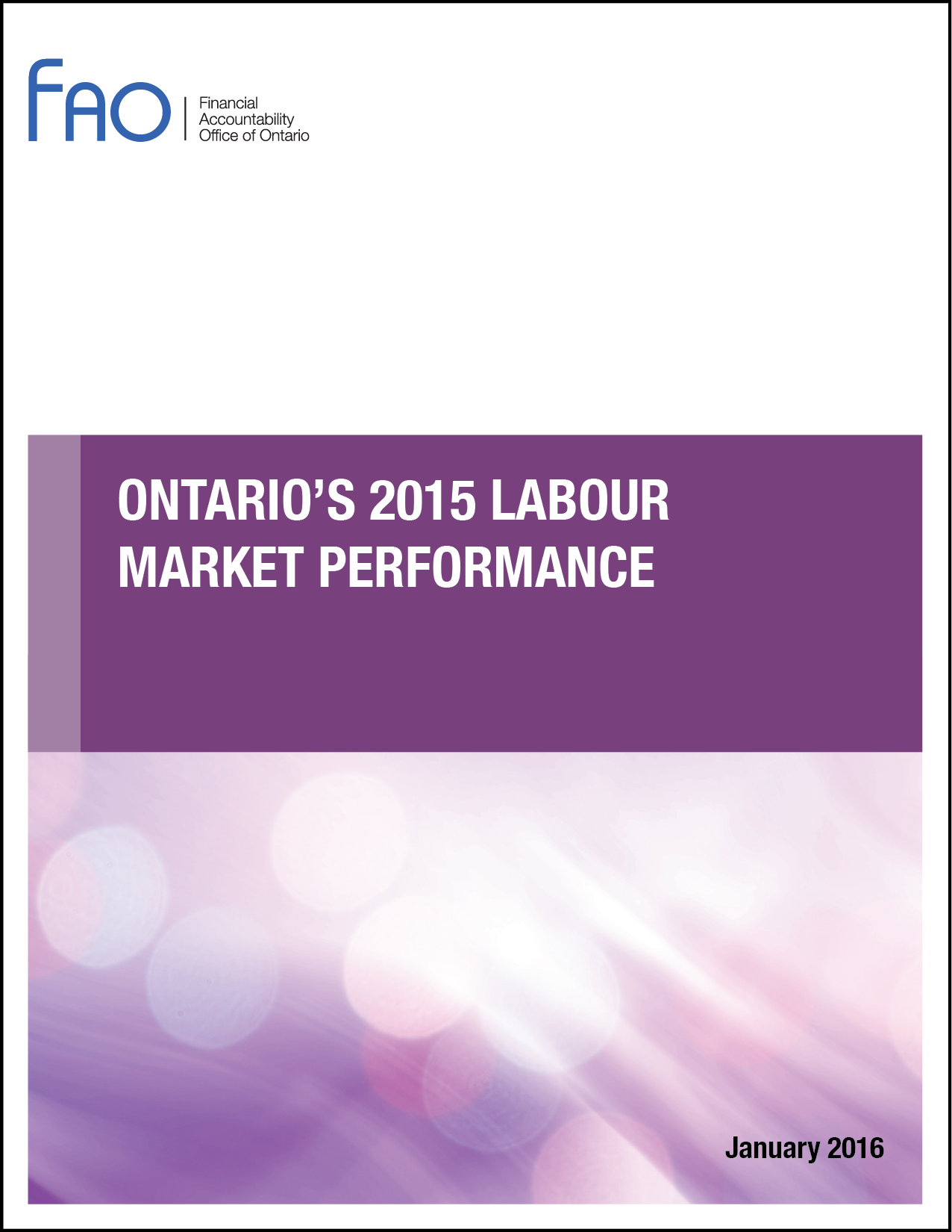 Ontario’s 2015 Labour Market Performance